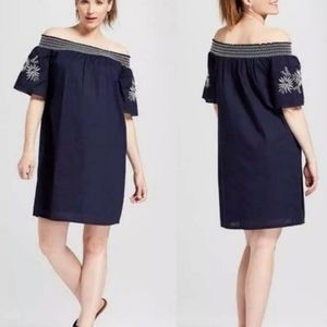 Navy maternity dress by Isabel